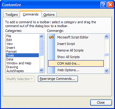 Customize Dialog