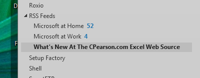 Outlook RSS Feeds
